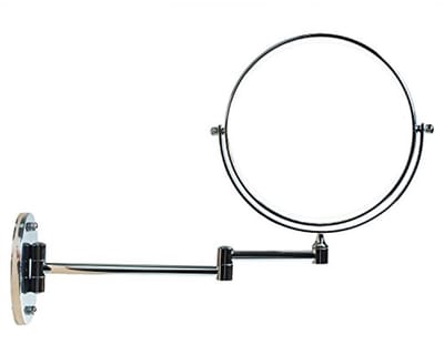 Wandmake-upspiegel met 5-voudige vergroting en 360° draaibaar, 20 cm, dubbelzijdig, wandmontage
