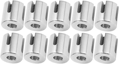 Kruis Kabelklemmen Set van 10 Stuks RVS Klemmen voor Draadhekken en Bevestigingen Binnen en Buiten (M8 3mm)