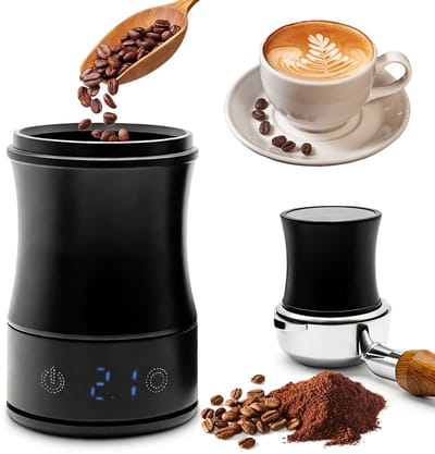 Mini Koffieweegschaal - Digitale Keukenweegschaal - Espresso Bereiden - Met Doseerbeker - 500g / 0.1g - Zwart
