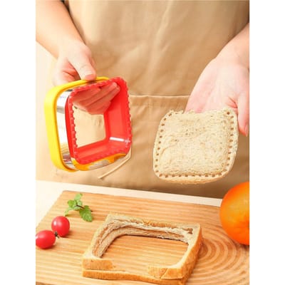 1 stuks Sandwichsnijder en -verzegelaar, Zakvorm Cartoon Broodvorm Toast Stempel Persvorm Roestvrij Staal Koekjessteker one-size veelkleurig