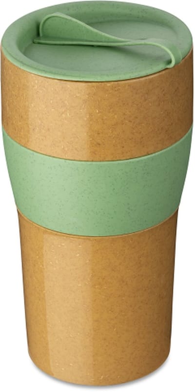 Herbruikbare Koffiebeker met Deksel, 0.7 L, Organic, Blad Groen - Koziol | Aroma To Go XL