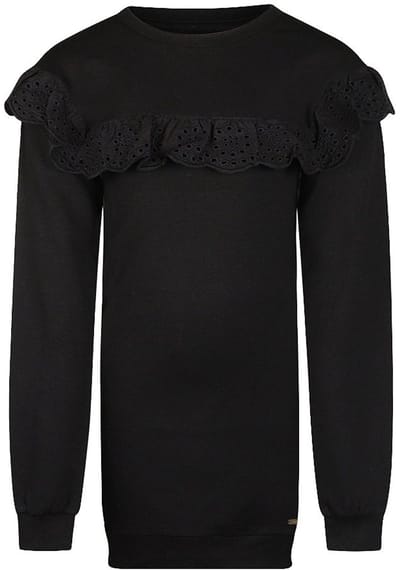 No Way Monday Meisjes Jurk - Black
