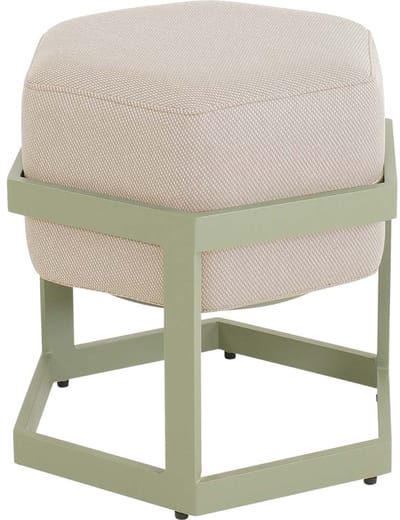 Lesli Living - Voetenbank Esagono - Groen - 48x41,5x47,5cm