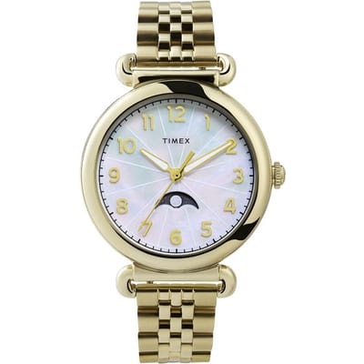 Timex Model 23 TW2T89500 Horloge - Staal - Goudkleurig - Ø 38 mm
