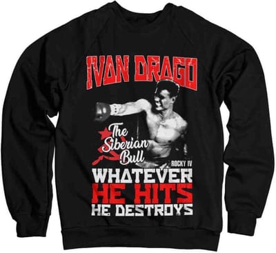 Rocky Sweater/trui -S- Ivan Drago The Siberian Bull Zwart