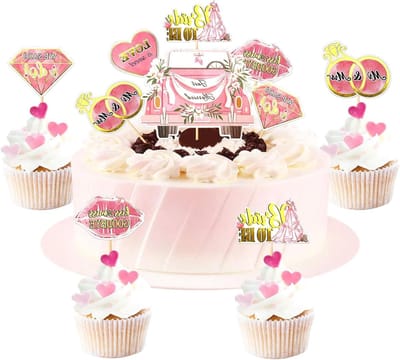 Allecto Plus - 11-delige Taartdecoratie Bruid en Bruidegom Feesttaart Topper met Strass - Mevrouw en Mevrouw - Verjaardagsfeest Bedoelingen