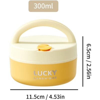 Keramische Lunchbox Draagbare Geïsoleerde Voedselopbergcontainer met Deksel Magnetron Bento Box Luchtdicht Lekvrij Voedselpotje beige