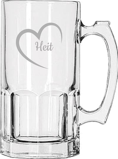 Gegraveerde Bierpul 1ltr Heit mei hert