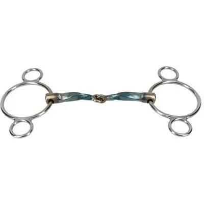 3 of 4 ringvormige paardenbitten Trust Sweet Iron Slow Twist Jointed