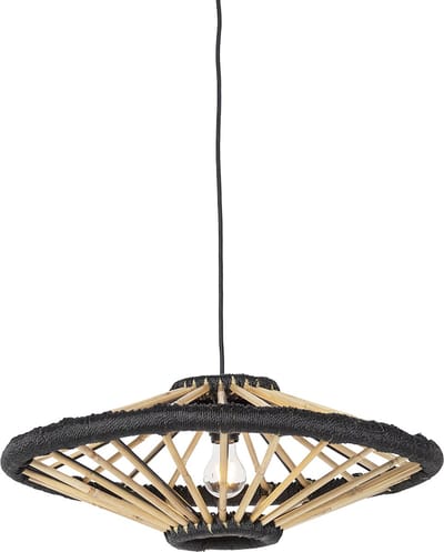 QAZQA evalin - Oosterse Hanglamp - 1 lichts - Ø 60 cm - Zwart - Woonkamer | Slaapkamer | Keuken