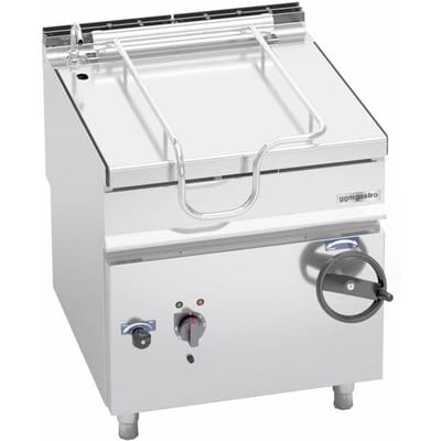 GGM Gastro Elektro Kippbratpfanne - 80 Liter - 9,6 kW - mit Handrad Zilver