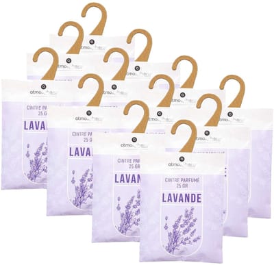 Atmosphera Geurzakjes Lavendel - 12x - met ophanghaak - geurkaartjes/luchtverfrisser