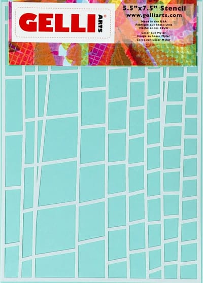 Gelli Arts stencil ladder 12,7x17,8 cm voor gelprinting en knutselen.