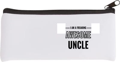 Akyol - i am a freaking awesome uncle Etui - Oom - de meest geweldigste oom - verjaardagscadeau - verjaardag - cadeau - cadeautje voor oom - oom artikelen - kado - geschenk - gift - 20 bij 9 cm