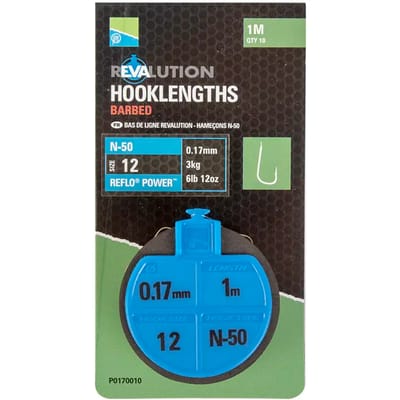 Footer Preston revalution hooklengths n50 (x10)