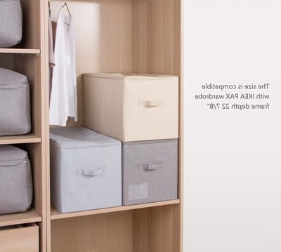 Grote Opbergmand met Deksel, Vouwbare Stoffen Opbergkubus met Handvatten - Lichtgrijs, Ideaal voor Organisatie en Opslag