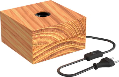 Calex Tafellamp Vierkant - Scandinavisch - E27 Fitting - FSC Hout - Excl. Lichtbron