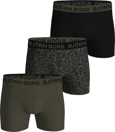 Bjorn Borg boxershorts 3-Pack jongens onderbroeken - Cotton Stretch - Katoenen jongens onderbroeken - 116 - Groen
