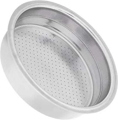 Dubbele Laag Koffiefilter Cups met Ontgrendelknop voor Eenvoudig Losmaken, RVS Koffiefilter Accessoire voor Koffiemachine