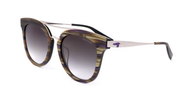 Trussardi STR232F Green tea stripe 56/23/150 WOMAN Zonnebrillen