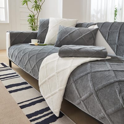 Effen kleur antislip bankhoes dikker zacht pluche bankkussen handdoek voor woonkamer meubilair decor kussenovertrekken bankhoezen 70x180cm 1pcs