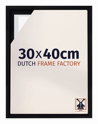 Baklijst 30x40 cm - Zwart Mat - Geschikt voor Canvasdoek - MDF Baklijst Lausanne