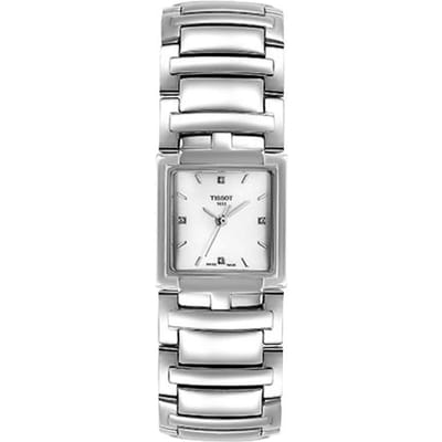 Tissot Dream Serie Kwarts Uurwerk Diamant-Bezet Elegante Armband Horloge Dameshorloges Zilver T051.310.11.116.00 Regular Watch Box,Silver Strap gray