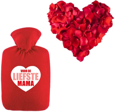 Moederdag cadeau kruik - incl rozenblaadjes - 2 liter - liefste mama