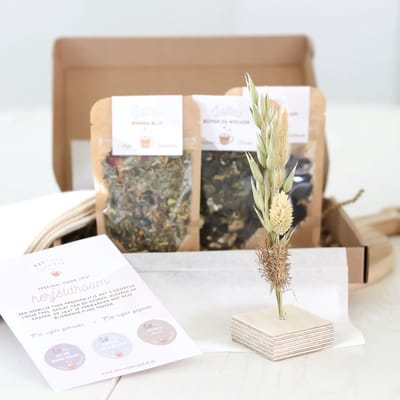 Lottea Giftset Theeproeverij 'Herfstdroom' - thee proeverij pakket, thee cadeau, thee pakket, thee cadeaupakket, thee geschenkset, cadeau vriendschap, cadeau mama, bedankt cadeautje