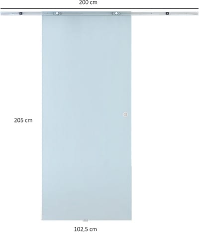 HOMCOM Glazen schuifdeur schuifdeur glazen deur kantoor met zonder stroken 775/900/1025 x 2050 mm B70-009