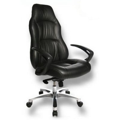 OFFICE RS1 - Luxe directiestoel Zwart Leder