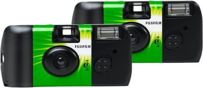 Wegwerpcamera met flits - Compacte camera - Feestjes en uitjes - Ingebouwde flitser - 2 stuks - Zwart
