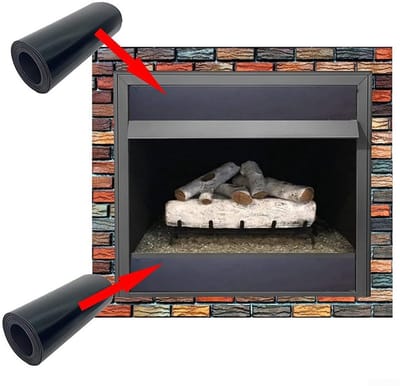 Kachelkoord plat zelfklevend - Reparatieset Kachel - 2-Stuks Magnetische Schoorsteenplug, Instelbaar, 101,6 x 15,24 cm, Houdt Ongewenste Elementen Uit