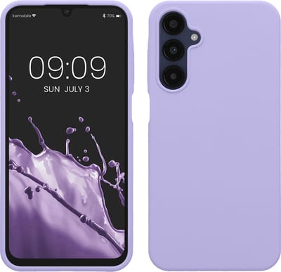 kwmobile telefoonhoesje geschikt voor Samsung Galaxy A25 - Hoesje met siliconen coating - Smartphone case in lavendel