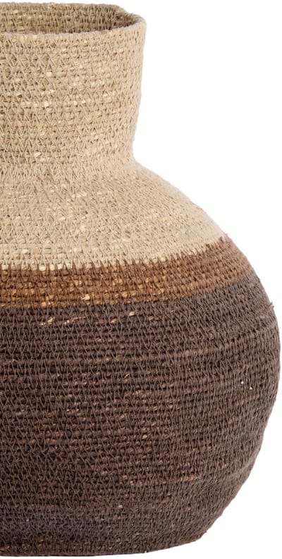 Light & Living kleine mand BISIRA bruin naturel – Ø23,5x27 cm