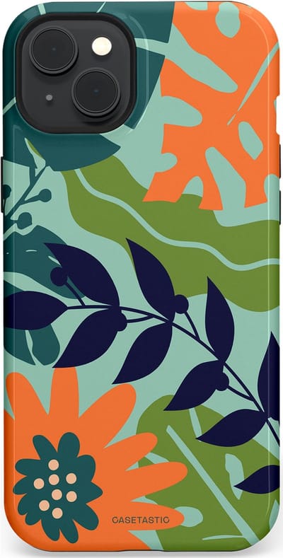 Casetastic Hoesje Geschikt voor Apple iPhone 15 Plus Magsafe - Stijlvolle Beschermende Duo-layer Case - Wildbloei