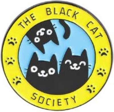 Pin Broche - enamel pin - kledingspeld - Black cat society