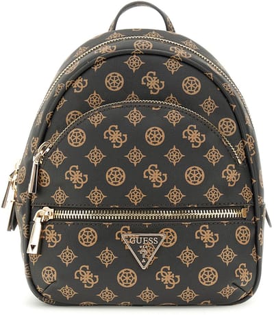 GUESS vrijetijdsrugzak rugzak Manhattan II Backpack Mocha Logo donkerbruin