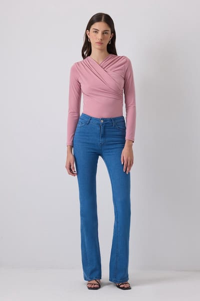 Touché Privé - Gedrapeerde bodysuit - Roze - Dames
