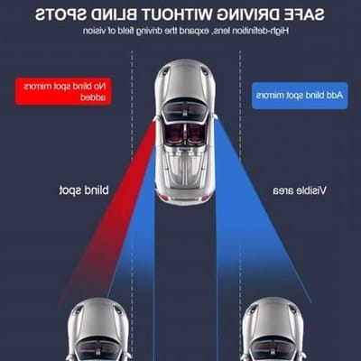 Verstelbare Hoekspiegel met 360 Graden Rotatie - Universele Breedhoekspiegel voor Auto's en Buitengebruik - 2 Stuks