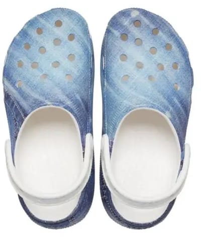 Crocs Classic Cutie Denim Clog Wit/Blauw Maat 32/33 US J1