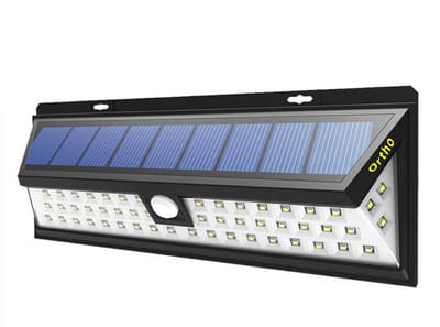 Ortho® - ABS LED Buitenlamp op zonne energie - Solar - Bewegingsmelder - Sensor wandlamp - Muurbevestiging - GEEN netstroom of snoeren nodig
