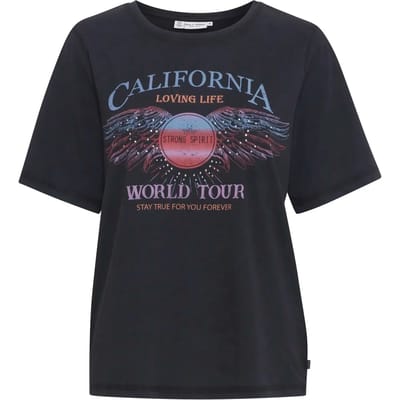 Dames-T-shirt Pulz Jeans Brielle World Tour