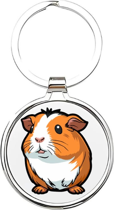 Akyol - Cavia Sleutelhanger - cavia - Dierenliefhebbers - Huisdieren - knaagdieren - hamster - 4 x 7,5 CM