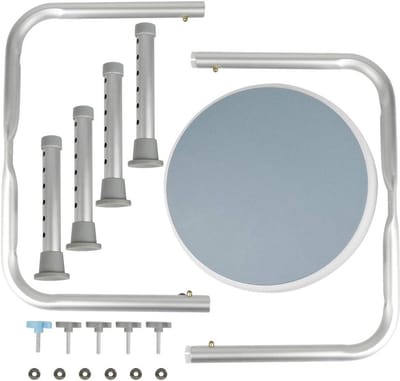 Douchekruk - Douchestoel Badkruk - Veilig Douchen - 360 Graden Draaibaar - Verstelbaar 36-51.5 cm - Wit