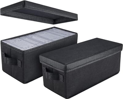 ZMR® CD Opbergdoos - CD Opbergsysteem - CD Opbergmap - Zwart - 34cm x 15cm x 14cm