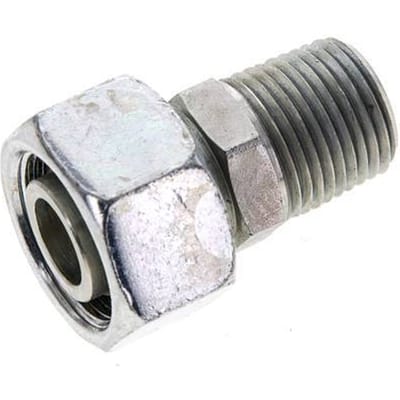 18L & 1/2'' NPT Verzinkt Stalen Rechte Draaidoorvoer Buitendraad 315bar Verstelbaar ISO 8434-1