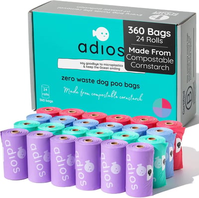 Composteerbare poepzakken - Hondenafvalzakken - Dierenverzorging - Extra dik materiaal - 360 stuks