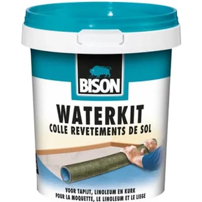 Bison Waterkitpot 1 kg, lijm op waterbasis, voor vloerbedekking, oplosmiddelvrij