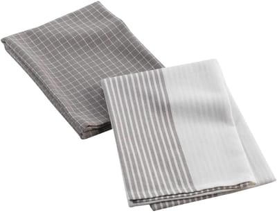 Dailygoody - theedoeken - hoogwaardige katoenen theedoeken - taupe - 50 x 70 cm - set van 2 - perfect voor keuken en huishouden